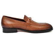 Men's tan crust leather formal loafer shoe, business & casual party wear - Feetique Footwea